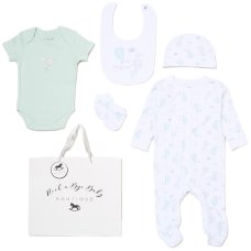 G12561NB: Baby Unisex Hot Air Balloon 6 Piece Mesh Bag Gift Set (NB-6 Months)