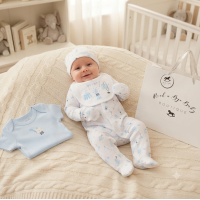 G12563NB: Baby Boys Circus 6 Piece Mesh Bag Gift Set (NB-6 Months)
