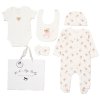 G12564NB: Baby Girls Bear Ballerina 6 Piece Mesh Bag Gift Set (NB-6 Months)