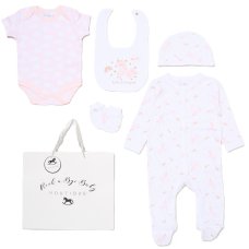 G12566NB: Baby Girls Unicorn 6 Piece Mesh Bag Gift Set (NB-6 Months)