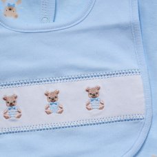 G12572NB: Baby Boys Bears 6 Piece Mesh Bag Gift Set (NB-6 Months)