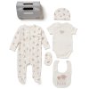 G12573NB: Baby Unisex Bear 6 Piece Mesh Bag Gift Set (NB-6 Months)