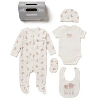 G12573NB: Baby Unisex Bear 6 Piece Mesh Bag Gift Set (NB-6 Months)