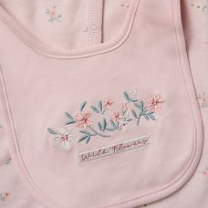 G12574NB: Baby Girls Wild Flower 6 Piece Mesh Bag Gift Set (NB-6 Months)