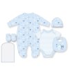 G12576NB: Baby Boys Prince 6 Piece Mesh Bag Gift Set (NB-6 Months)