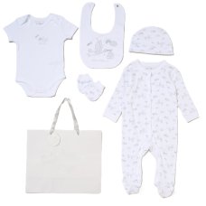 G12582NB: Baby Unisex "Welcome Little One" 6 Piece Mesh Bag Gift Set (NB-6 Months)