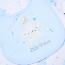 G12585NB: Baby Boys Little Prince 6 Piece Mesh Bag Gift Set (NB-6 Months)