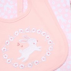 G12586NB: Baby Girls Bunny 6 Piece Mesh Bag Gift Set (NB-6 Months)