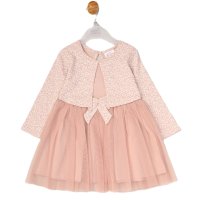 G12942INF: Baby Girls Mesh Skirt Dress & Bolero Outfit (6 Months - 3 Years)