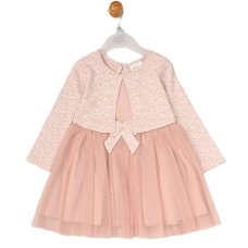 G12942INF: Baby Girls Mesh Skirt Dress & Bolero Outfit (6 Months - 3 Years)