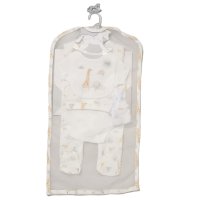 G13160NB: Baby Unisex Giraffe & Elephant 6 Piece Mesh Bag Gift Set (NB-6 Months)