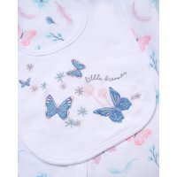 G13162: Baby Girls Butterflies 6 Piece Mesh Bag Gift Set (NB-6 Months)