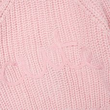 G14245NB: Baby Pink Cotton Knit Cardigan With Embroidery Detail- Cute (0-12 Months)