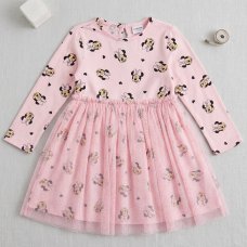 LCX2639: Girls Minnie Mouse Dress (1-8 Years)