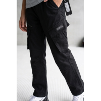 FDX10: Boys Black Straight Leg Cargo Pant (6-13 Years)