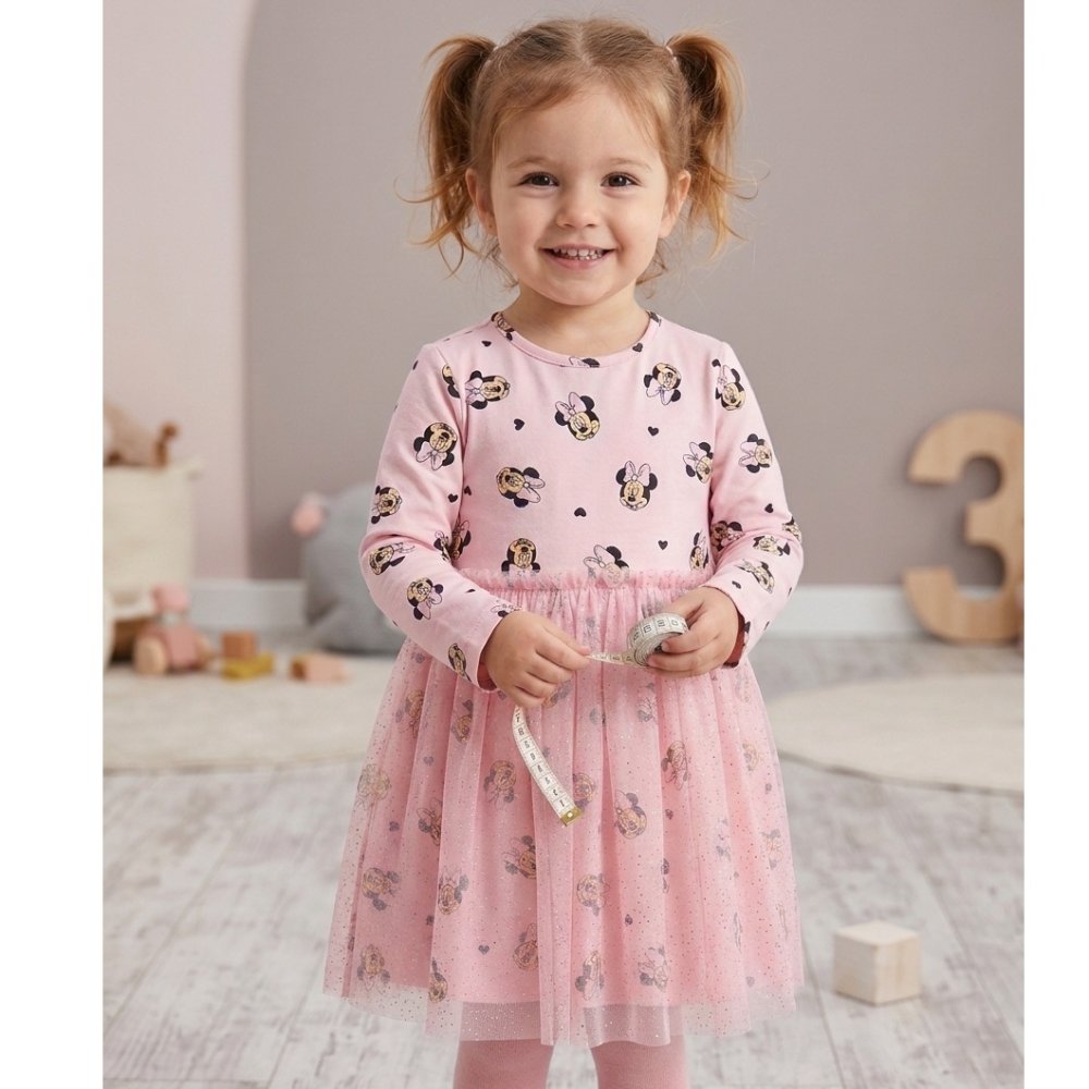 LCX2639: Girls Minnie Mouse Dress (1-8 Years) LCX2639: Girls Minnie Mouse Dress (1-8 Years)