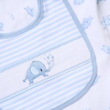 H12670NB: Baby Boys Elephant 6 Piece Mesh Bag Gift Set (NB-6 Months)