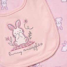 H12677NB: Baby Girls Bunny 6 Piece Mesh Bag Gift Set (NB-6 Months)