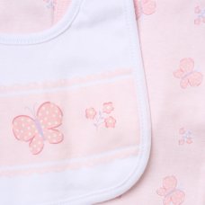 H12685NB: Baby Girls Butterflies 6 Piece Mesh Bag Gift Set (NB-6 Months)