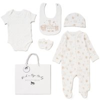 H12753NB: Baby Unisex Play Time 6 Piece Mesh Bag Gift Set (NB-6 Months)