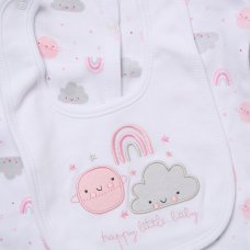 H12759NB: Baby Girls Happy Little Baby 6 Piece Mesh Bag Gift Set (NB-6 Months)