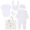H12777NB: Baby Unisex "ABC" 6 Piece Mesh Bag Gift Set (NB-6 Months)