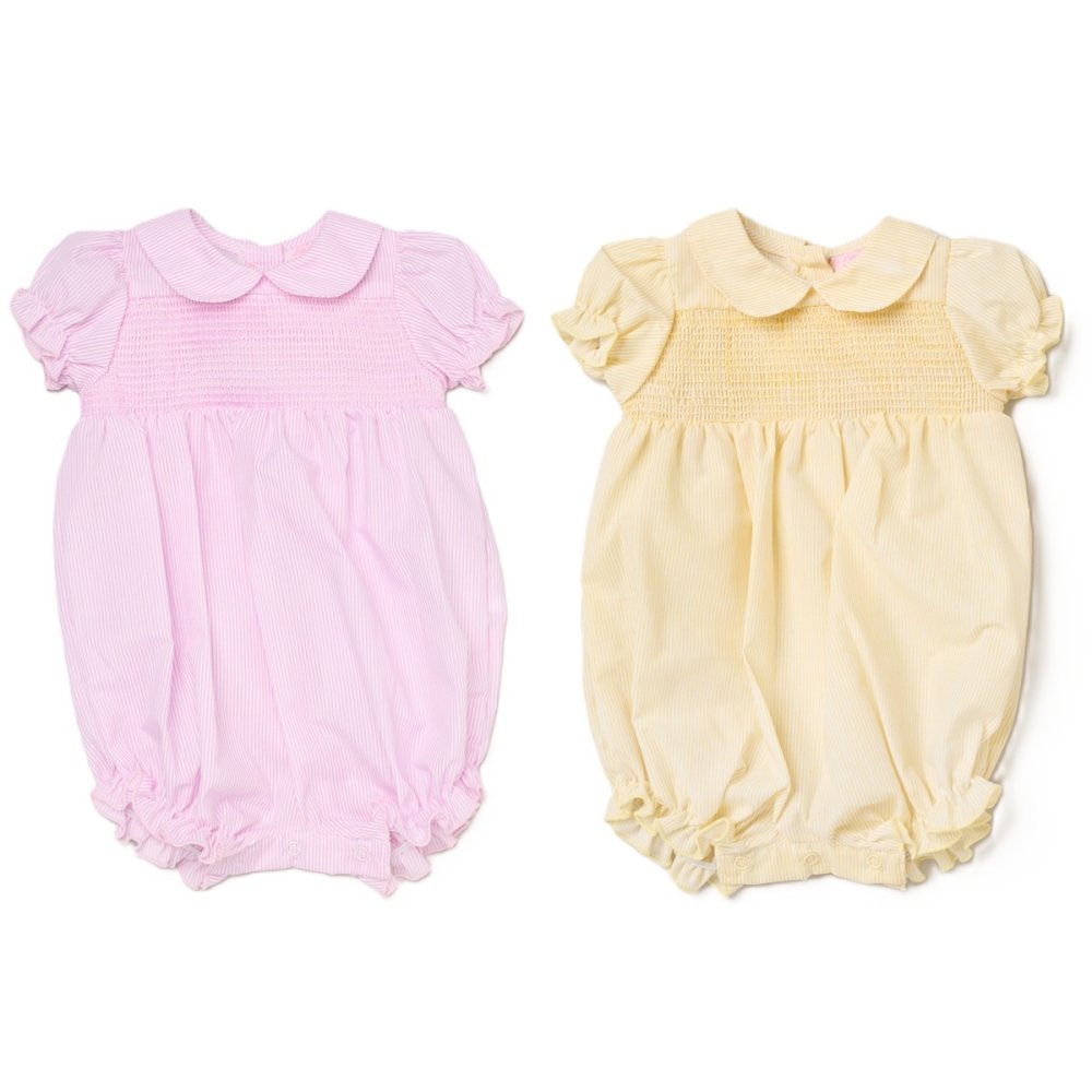 H12797: Baby Girls Smocked Romper (0-9 Months) H12797: Baby Girls Smocked Romper (0-9 Months)