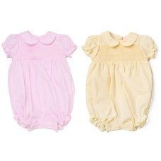 H12797: Baby Girls Smocked Romper (0-9 Months)