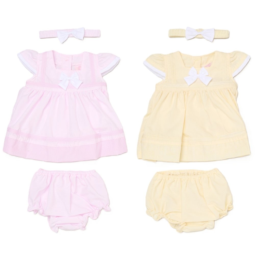 H12801INF: Baby Girls Dress, Pant & Headband Set (9-24 Months) H12801INF: Baby Girls Dress, Pant & Headband Set (9-24 Months)