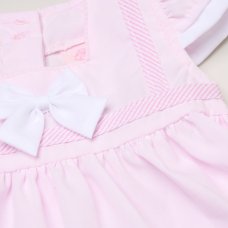 H12801NB: Baby Girls Dress, Pant & Headband Set (0-9 Months)