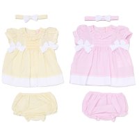 H12802INF: Baby Girls Dress, Pant & Headband Set (9-24 Months)