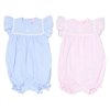 H12806: Baby Girls Romper With Embroidery (0-9 Months)
