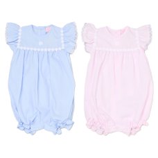 H12806: Baby Girls Romper With Embroidery (0-9 Months)