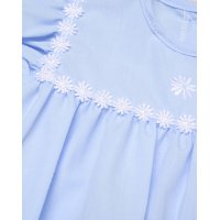 H12806: Baby Girls Romper With Embroidery (0-9 Months)