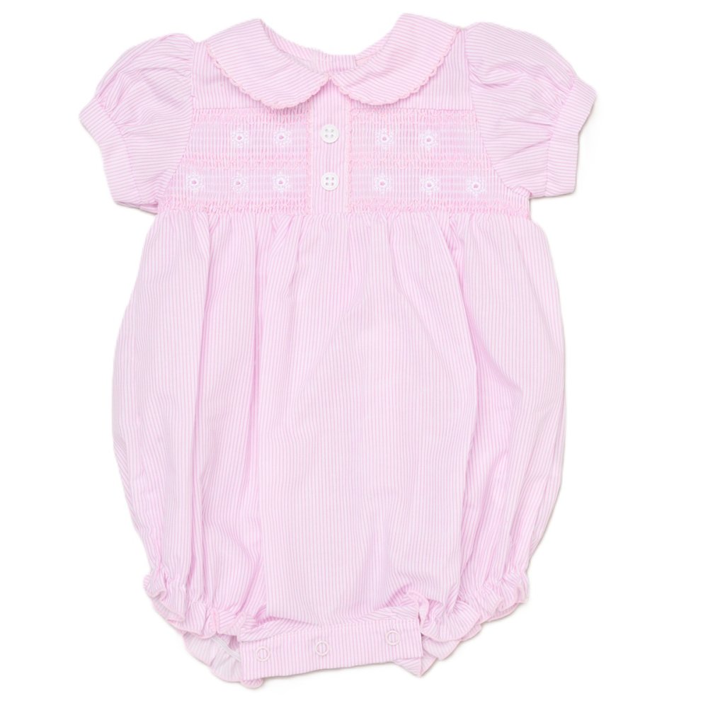 H12807: Baby Girls Smocked Romper (0-9 Months) H12807: Baby Girls Smocked Romper (0-9 Months)
