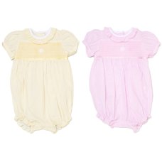 H12810: Baby Girls Smocked Romper (0-9 Months)