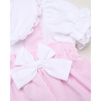 H12815NB: Baby Girls Dress, Pant & Headband Set (0-9 Months)