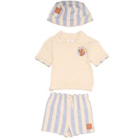 H12875TOD: Boys Polo Top, Shorts & Bucket Hat Outfit (2-4 Years)