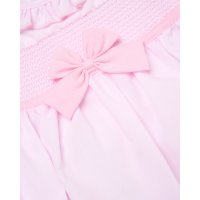 H12903: Baby Girls Smocked Romper With Bow (0-9 Months)