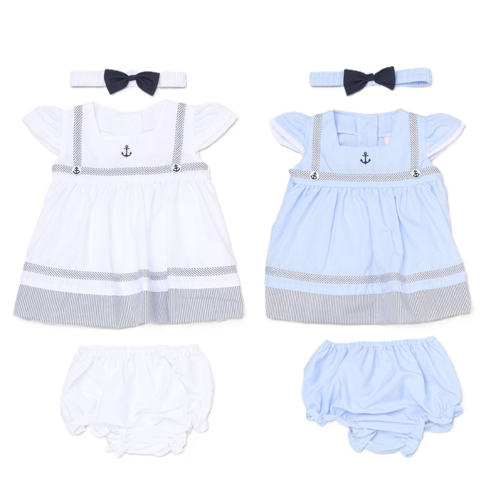 H12907INF: Baby Girls Dress, Pant & Headband Set (9-24 Months) H12907INF: Baby Girls Dress, Pant & Headband Set (9-24 Months)