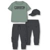 H13032: Boys Bench T- Shirt, Cargo Trousers & Cap Set (18 Months-5 Years)