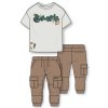 H13053: Boys Bench Drop Shoulder T- Shirt & Cargo Trousers (18 Months-5 Years)