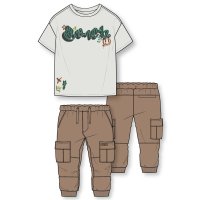 H13053: Boys Bench Drop Shoulder T- Shirt & Cargo Trousers (18 Months-5 Years)