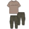 H13055: Boys Bench Drop Shoulder T- Shirt & Cargo Trousers (18 Months-5 Years)