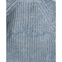 H13662NB: Baby Blue Cotton Knit Cardigan With Embroidery Detail- Brother (0-12 Months)