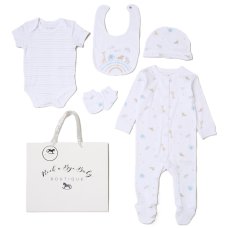 H13704NB: Baby Unisex Animals 6 Piece Mesh Bag Gift Set (NB-6 Months)