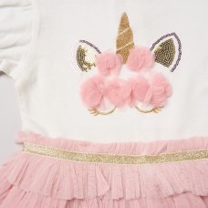 H14008TOD: Girls Sequin Embroidery Unicorn Tutu Dress (3-5 Years)