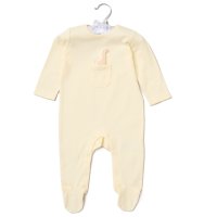 H14050: Baby Giraffe Padded Applique All In One On A Satin Padded Hanger (0-9 Months)
