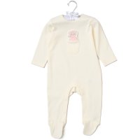 H14054: Baby Bear Padded Applique All In One On A Satin Padded Hanger  (0-9 Months)