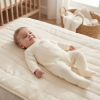 H14054: Baby Bear Padded Applique All In One On A Satin Padded Hanger  (0-9 Months)